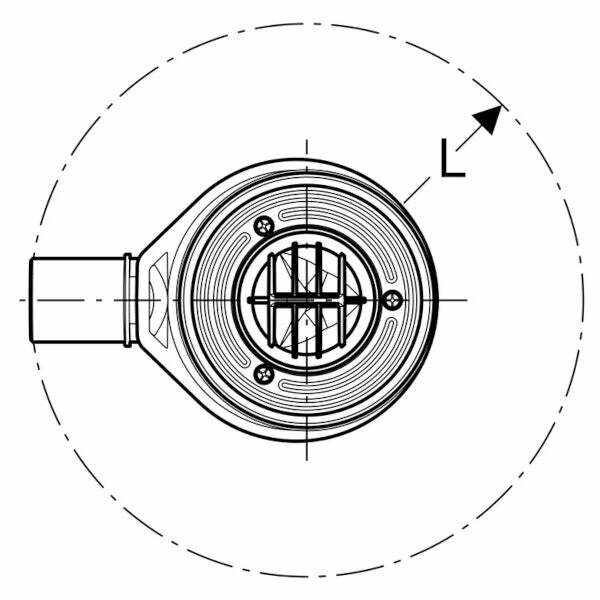 Geberit sifone doccia diametro 90 mm con tappo per piletta