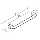Maniglione 80 cm bianco lucido Ponte Giulio G06JAS14WA