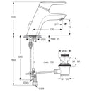Miscelatore lavabo Ceramix Blue A5646AA Ideal Standard con piletta