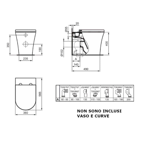 Sedile avvolgente La dolce Vita LDV E330401 Ideal Standard chiusura ammortizzata bianco lucido