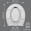 Sedile universale in termoindurente TD3 con chiusura soft close Polisedil