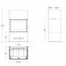 Piazzetta BERNA MC 133/52 BL stufa caminetto a legna 14 kW