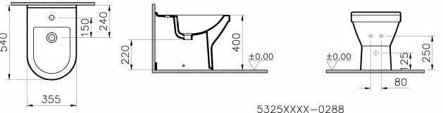 Vitra S50 bidet filo parete ceramica bianco
