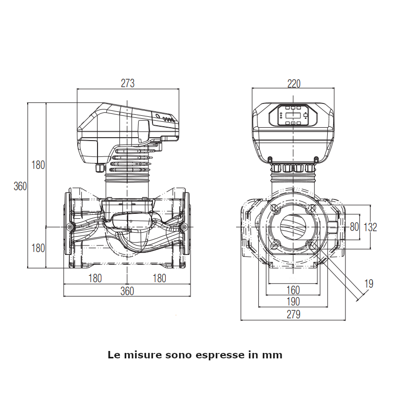 Dab Evoplus B 100/360.80 M circolatore elettronico singolo 1005 W