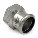 Manicotto filettato femmina - a pressare inox 190