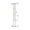 Bosch punta elicoidale per legno 15 x 100 x 160 mm, diametro 10 mm
