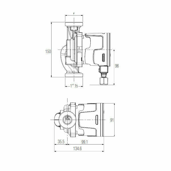 Dab EVOSTA 2 SAN 80/150 1" circolatore elettrico sanitario 1"1/2 55 W