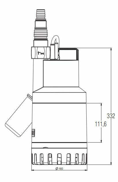 Dab NOVA UP 600 M-A pompa sommergibile da drenaggio automatica con galleggiante 0.52 kW