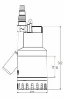 Dab Nova Up 600 M-A pompa sommergibile da drenaggio con galleggiante 0,52 kW 60152306