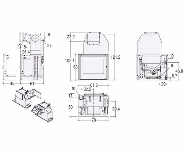 Superior SCP 14 TH inserto a pellet Thermo caricamento frontale