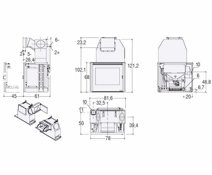 Superior SCP 14 TH inserto a pellet Thermo caricamento frontale