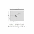 Piatto doccia Stone PT4028 Agha 90 x 90 cm bianco