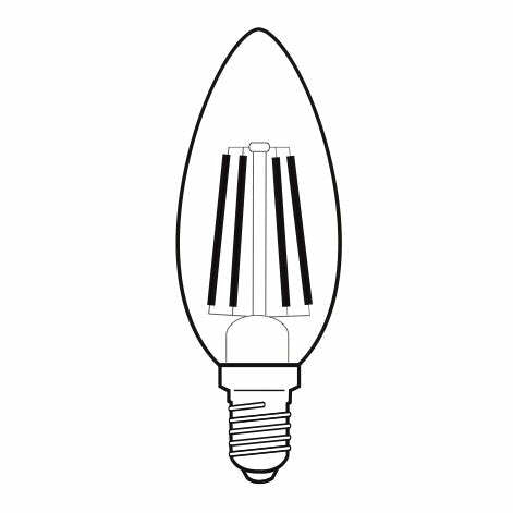 Century Incanto lampada a led a candela E14 4W 2700K