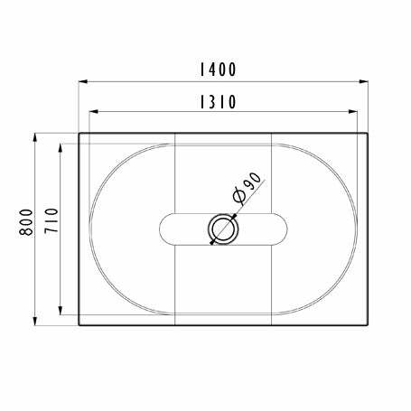 Ideal Standard TONIC Piatto doccia acrilico rettangolare 140 X 80 cm