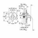 Grohe Eurosmart miscelatore vasca/doccia incasso cromo