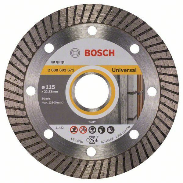 Bosch Best for Universal Turbo disco diamantato 115 x 22,23 x 2,2 x 12 mm