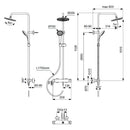Colonna doccia Cerafine O BC750AA Ideal Standard con doccetta, soffione e miscelatore