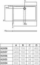 Ideal Standard ULTRA FLAT Piatto doccia rettangolare 120 X 70 cm