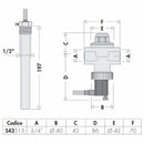 Caleffi 543 valvola di scarico di sicurezza termica 3/4"