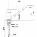 Paffoni Red miscelatore lavello con canna orientabile