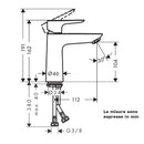 Miscelatore lavabo 110 Talis E Hansgrohe 71712000 senza scarico