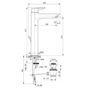 Miscelatore lavabo Ceramix A6551AA Ideal Standard a canna alta con scarico