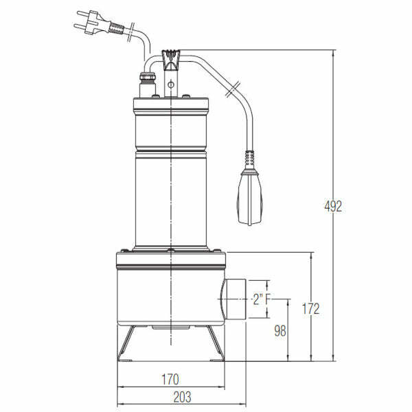 Dab Feka VS 1200 M-A pompa centrifuga sommergibile 1,2 kW