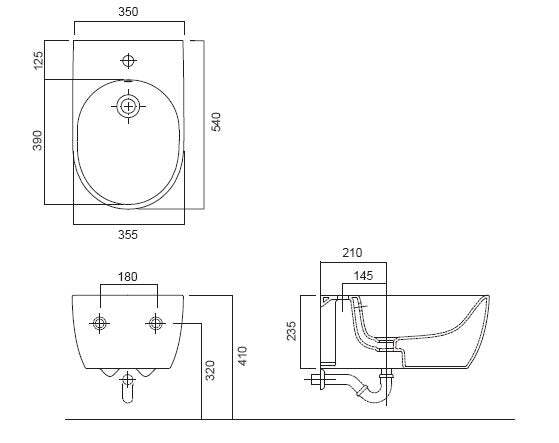 Pozzi Ginori Fast bidet sospeso in ceramica bianco 78255000