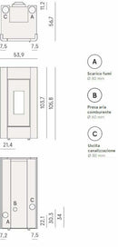 Cadel Prince Plus stufa Pellet Air Plus canalizzabile 11 KW