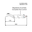 River R5010/2 miscelatore a pedale a pavimento con dispositivo di fermo - acqua miscelata