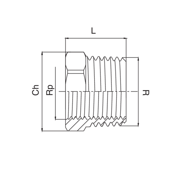 Riduzione filettata maschio femmina in ottone OT5515