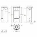 Piazzetta E124 stufa a legna 7,2 kW a convezione naturale