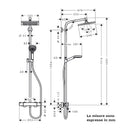 Colonna doccia Showerpipe Crometta E 240 Hansgrohe 27271000 con termostatico