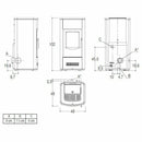 Piazzetta P158 stufa a pellet 8 kW