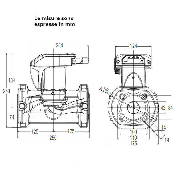Dab Evoplus Small B 60/250.40 M circolatore elettronico 105 W