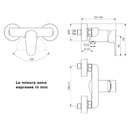 Miscelatore esterno doccia Cerafine O BC499AA Ideal Standard senza doccetta e flessibile