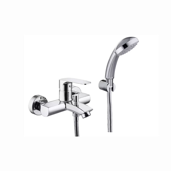 Miscelatore vasca esterno Paffoni Lime LM026 cromato con supporto fisso a parete