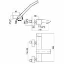 Paffoni Level miscelatore vasca/doccia con doccetta Trieste cromato