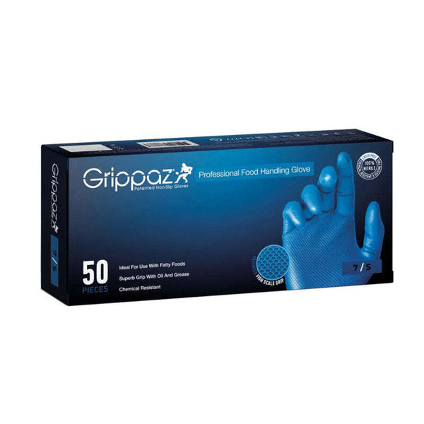 Guanti monouso Grippaz 306DB-L 30 cm blu - box 50 pezzi