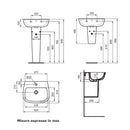 Lavabo Esedra T280801 Ideal Standard 50 x 41,5 cm senza colonna