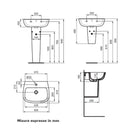 Lavabo Esedra T280801 Ideal Standard 50 x 41,5 cm senza colonna