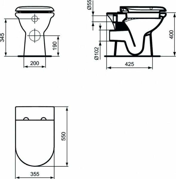 Ideal Standard Esedra T627701 sedile originale bianco europeo