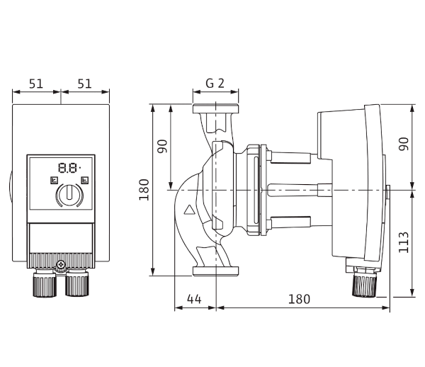 Wilo YONOS MAXO 30/0,5-7 PN 10 pompa di ricircolo 180 mm 2"