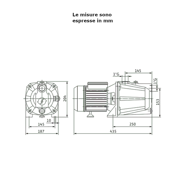 Wilo INITIAL-JET 4-4 pompa jet autoadescante 0,75 kW 1"