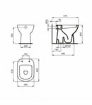Ceramica Dolomite Gemma 2 vaso scarico a pavimento S non UNI