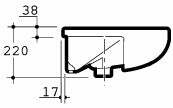 Lavabo da semincasso UNIVERSALE T092661 Ideal Standard 64 x 48,8 cm monoforo