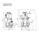 Dab NOVA 600 MA 40th pompa sommergibile con galleggiante 0,5 kW 1"1/4 cavo 10 m