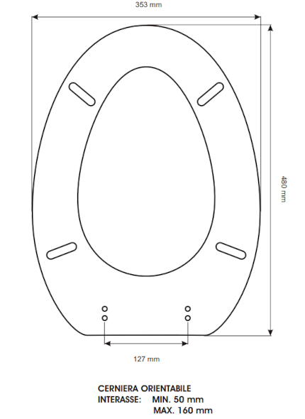 Colbam sedile compatibile con Scala - Spazio - bianco