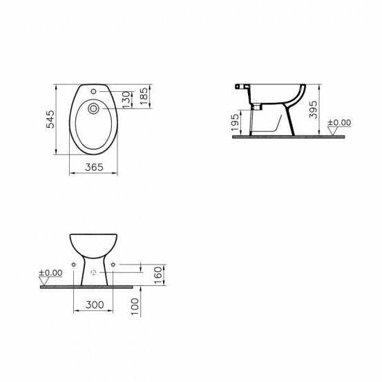 Vitra Normus bidet a pavimento ceramica bianco