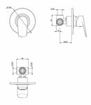 Frattini Espresso miscelatore a incasso per doccia cromato